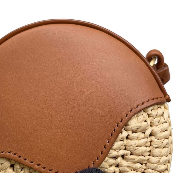 Saint Laurent Paris Pochette Cassandra Leather Raffia Shoulder Bag - Picture 6 of 10